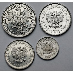 10 groszy - 2 złote 1961-1981 - zestaw (4szt)