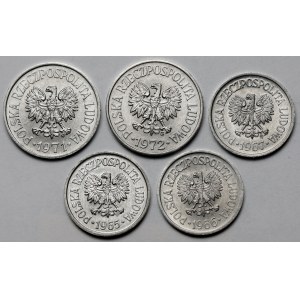 10 - 20 groszy 1965-1972 - zestaw (5szt)