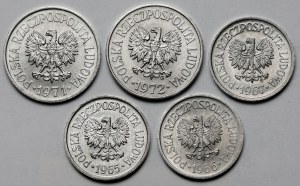 10 - 20 centov 1965-1972 - sada (5ks)