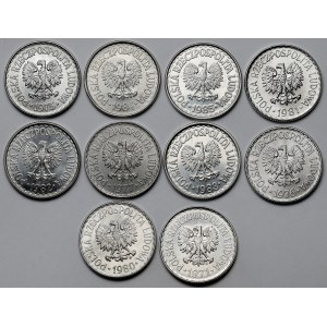 1 złoty 1971-1985 - zestaw (10szt)