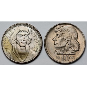 10 złotych 1965 i 1966 Kopernik i Kościuszko - zestaw (2szt)
