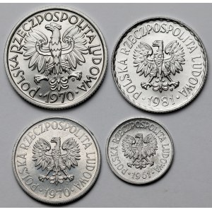 10 groszy - 2 złote 1961-1981 - zestaw (4szt)