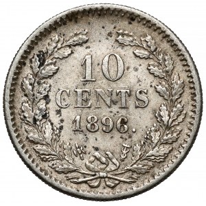 Niderlandy, Wilhelmina, 10 cents 1896