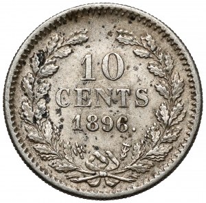 Nizozemsko, Wilhelmina, 10 centů 1896