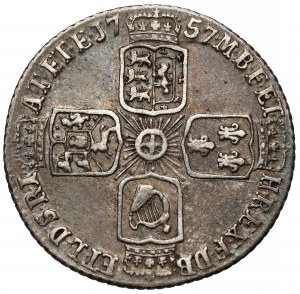 England, George II, 6 pence 1757