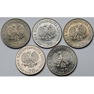 20 złotych 1983 Nowotko - zestaw (5szt)