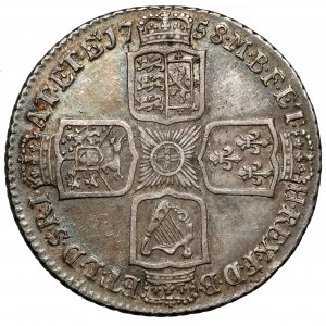 Anglia, Jerzy II, Shilling 1758