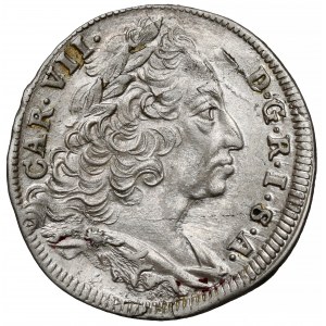 Bawaria, Karl Albrecht, 3 krajcary 1744 - RZADKIE i piękne