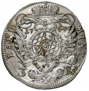 Bawaria, Karl Albrecht, 3 krajcary 1744 - RZADKIE i piękne