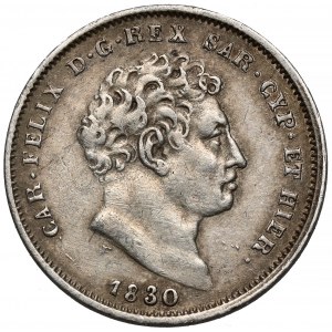 Włochy, Piedmont-Sardinia, Carlo Felice, 25 centesimi 1830