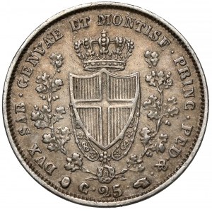 Włochy, Piedmont-Sardinia, Carlo Felice, 25 centesimi 1830