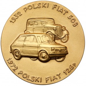 Italy GOLD Medal 40 Years of the Polish Fiat 1932-1972 - RARE.