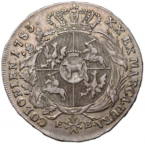 Poniatowski, Półtalar 1783 EB - bez przepaski