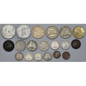 Estonia, 1 sent - 2 krooni 1922-1939 - zestaw (19szt)