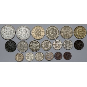 Estonia, 1 sent - 2 krooni 1922-1939 - zestaw (19szt)