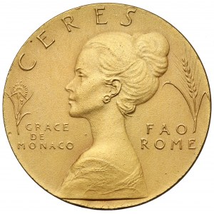 Włochy, Medal ZŁOTO Grace de Monaco, FAO Ceres - Rzym