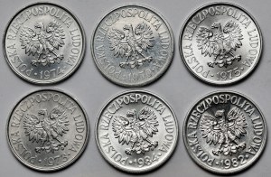 50 pennies 1970-1984 - set (6pcs)