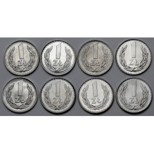 1 złoty 1971-1984 - zestaw (8szt)