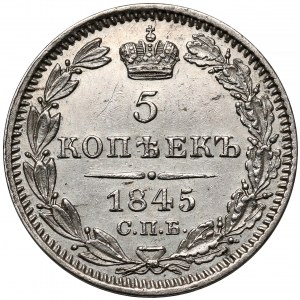 Russie, Nicolas Ier, 5 kopecks 1845