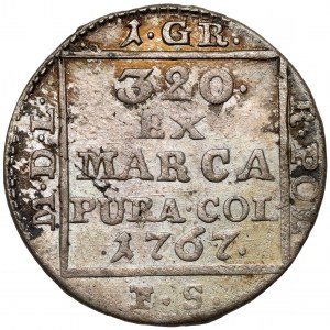 Poniatowski, Grosz srebrny 1767 FS - kropka po 320