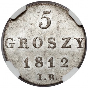 Ducato di Varsavia, 5 groszy 1812 IB