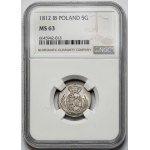 Księstwo Warszawskie, 5 groszy 1812 IB