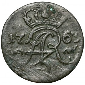 August III Sas, Szeląg Elbląg 1763 FLS