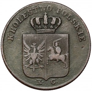 Powstanie Listopadowe, 3 grosze 1831 KG - skrętka 90 stopni