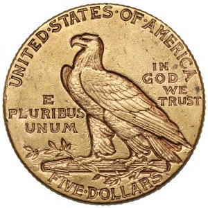 USA, $5 1914-D, Denver - Indiánská hlava