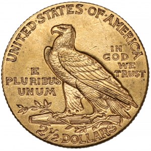USA, 2 1/2 dolara 1911, Philadelphia - Głowa Indianina