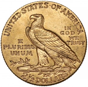 USA, $2 1/2 1911, Philadelphia - hlava indiána