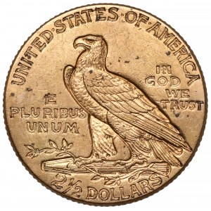 USA, 2 1/2 dolara 1913, Philadelphia - Głowa Indianina