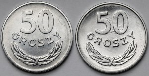 50 groszy 1978-1984 - lekkie destrukty (2szt)