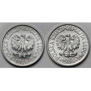50 groszy 1978-1984 - lekkie destrukty (2szt)