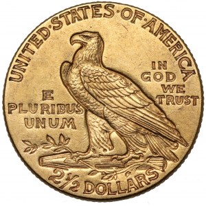 USA, 2 1/2 dolara 1914, Philadelphia - Głowa Indianina
