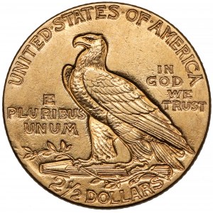 USA, 2 1/2 dolara 1929, Philadelphia - Głowa Indianina