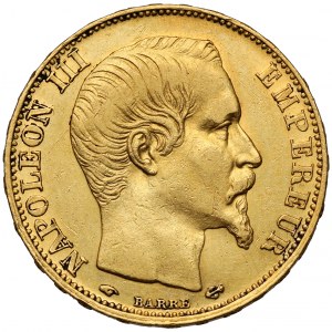Francja, Napoleon III, 20 franków 1859-A, Paryż