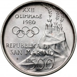 San Marino, 500 lir 1980 - Olimpiada, Bokserzy