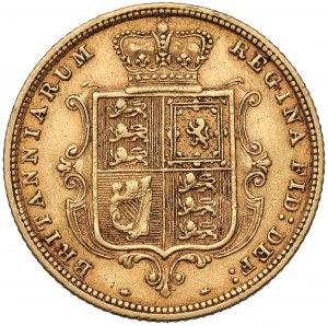 England, Victoria, 1/2 sovereign 1883