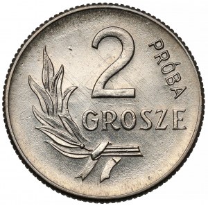 Próba NIKIEL 2 grosze 1949