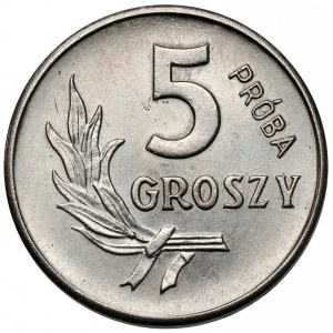 Próba NIKIEL 5 groszy 1963
