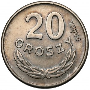 Próba NIKIEL 20 groszy 1963