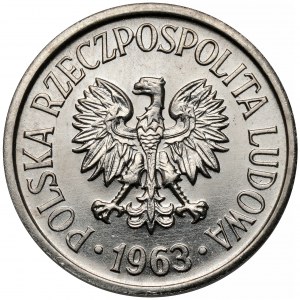 Próba NIKIEL 20 groszy 1963