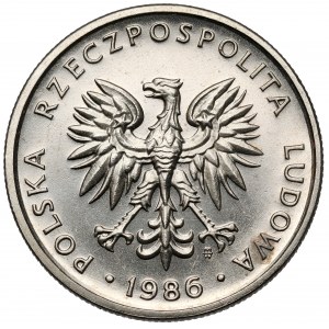 Próba NIKIEL 5 złotych 1986