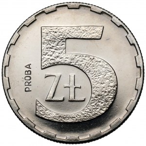 Próba NIKIEL 5 złotych 1989