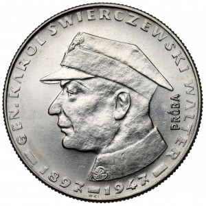 Próba NIKIEL 10 złotych 1967 Świerczewski - w czapce