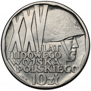 Próba NIKIEL 10 złotych 1968 XXV lat LWP
