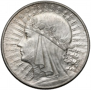 Głowa Kobiety 10 złotych 1932 zn, Warszawa