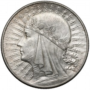 Kopf einer Frau 10 Gold 1932 zn, Warschau