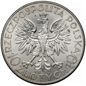 Głowa Kobiety 10 złotych 1932 zn, Warszawa